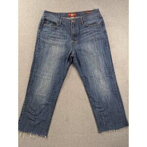 Lucky Brand Jeans Mens Size 38x29 Blue 181 Relaxed Straight Faded Whiskers